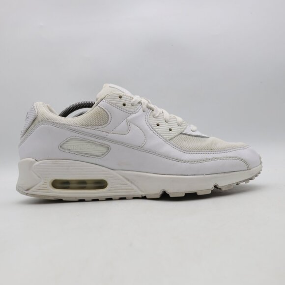 Nike Air Max 90 Triple White Shoes Men's Size 12 Walking Sneakers CN8490-100